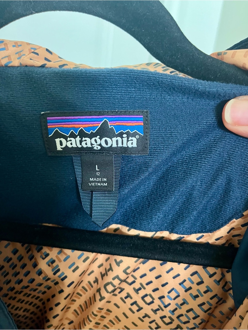 Patagonia Boys Pune Grove Insulated Ski Jacket Blue Size Large 12 Puffer Hooded - Picture 4 of 4